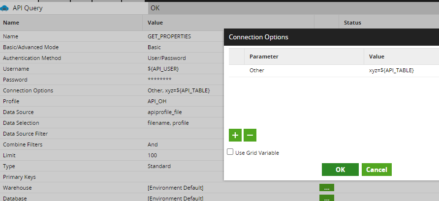 How To: Use variable in the API Query component